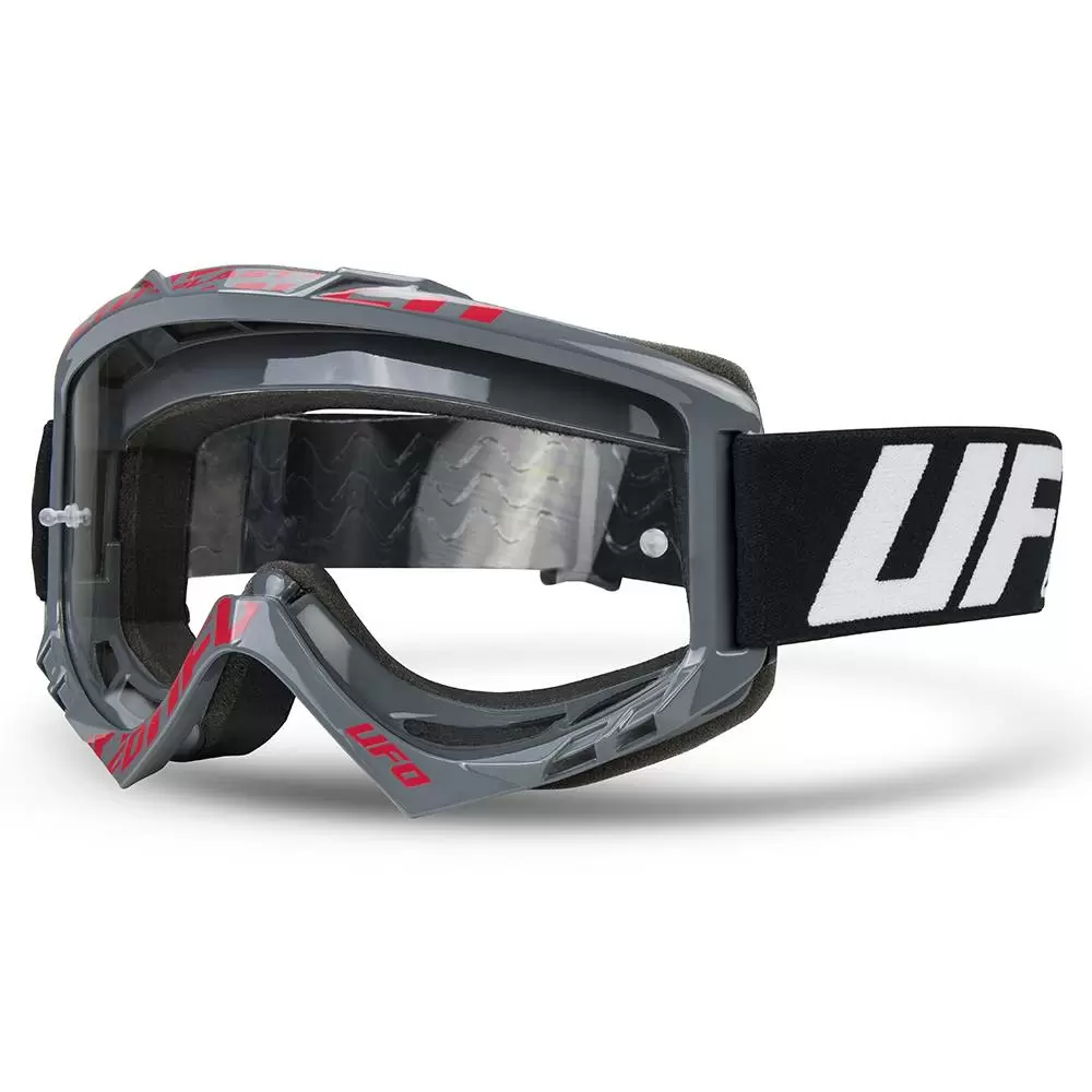UFO Bullet Grey Clear Lens Motocross Goggles 1 UFO Bullet Grey Clear Lens Motocross Goggles