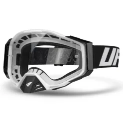 UFO Epsilon White Clear Lens Motocross Goggles