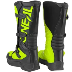 O'Neal RSX Black Neon Yellow Motocross Boots -UFO Shop oneal black neon yellow rsx mx boots back 6 jpg