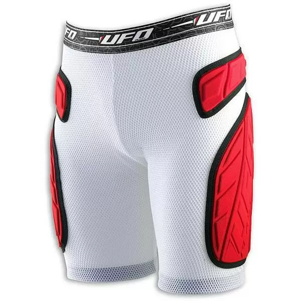UFO Atom White Red Soft Padded Shorts With Internal Pad 3 UFO Atom White Red Soft Padded Shorts With Internal Pad - Image 3