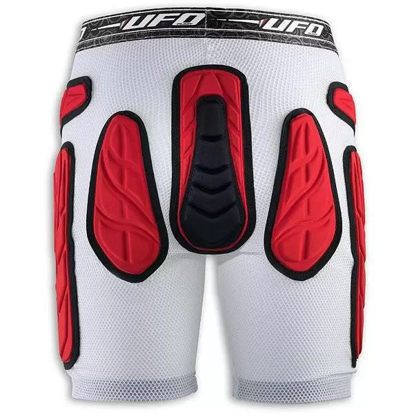 UFO Atom White Red Soft Padded Shorts With Internal Pad 4 UFO Atom White Red Soft Padded Shorts With Internal Pad - Image 4