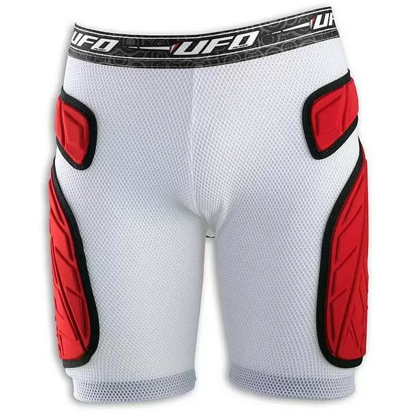 UFO Atom White Red Soft Padded Shorts With Internal Pad 2 UFO Atom White Red Soft Padded Shorts With Internal Pad - Image 2