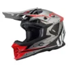 UFO Intrepid Grey Red Motocross Helmet