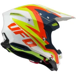 UFO Diamond White Blue Yellow Red Motocross Helmet -UFO Shop ufo he049 diamond mx enduro helmet back 4 jpg