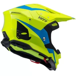 UFO Diamond Neon Yellow Motocross Helmet -UFO Shop ufo neon yellow diamond mx enduro helmet back 4 jpg